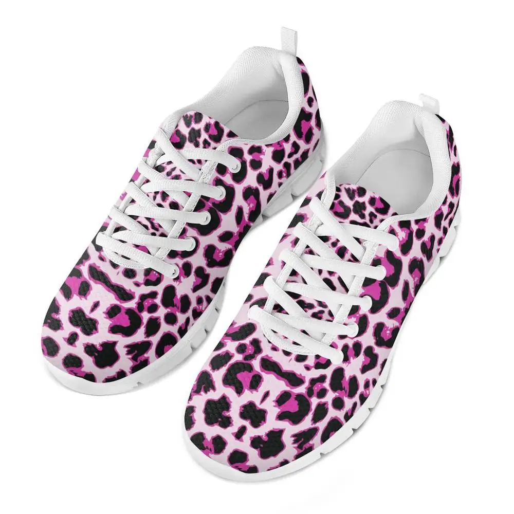 

Breathable Tiger Leopard Print Running Shoes Woman Casual Lace Up Flats for Women Lightweight Female Ladies Mesh Sneakers Plus