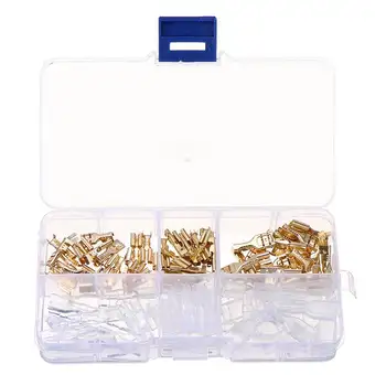 

120pcs 2.8 4.8 6.3 Insert Plug Spring Sheathed Wire Terminal Connector Cold Pressed Terminal 0.5-2.5mm2 Connector Accessory