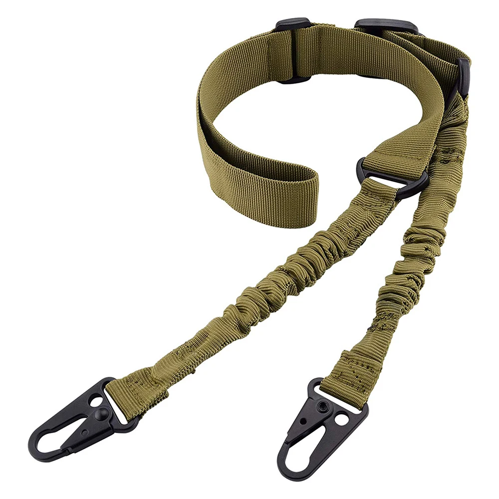 Khaki Tactical 2 Point Gun Sling QD Metal Buckle Shotgun Rifle Sling Strap Military Hunting Accessories Shoulder Strap Gun Belt D40 - Цвет: Khaki