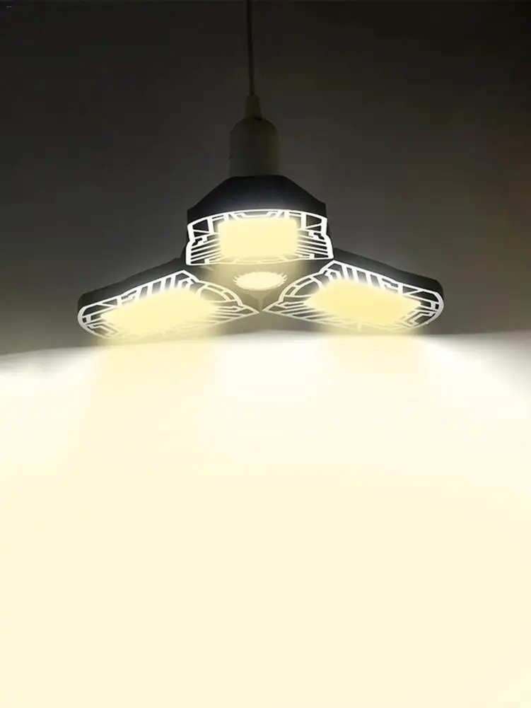Black 3000K 60 Вт E27 UFO деформа промышленная лампа радар сенсор Led High Bay Light 85-265 в светодиодное освещение гаража мастерская парковочное освещение для складских помещений - Испускаемый цвет: Black 3000K