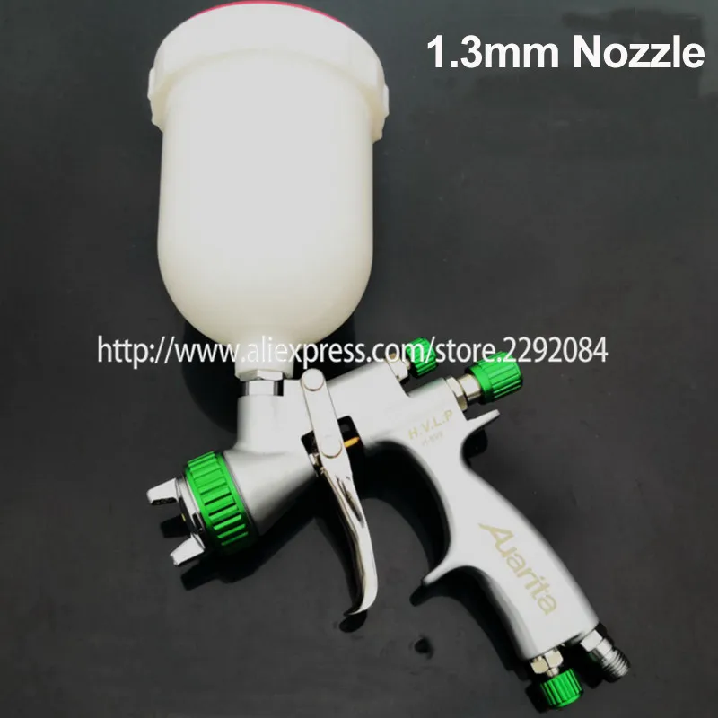 HVLP гравитационный подающий Воздушный Распылитель 600CC, распылитель краски, Аэрограф, набор инструментов с 1,3 мм насадкой