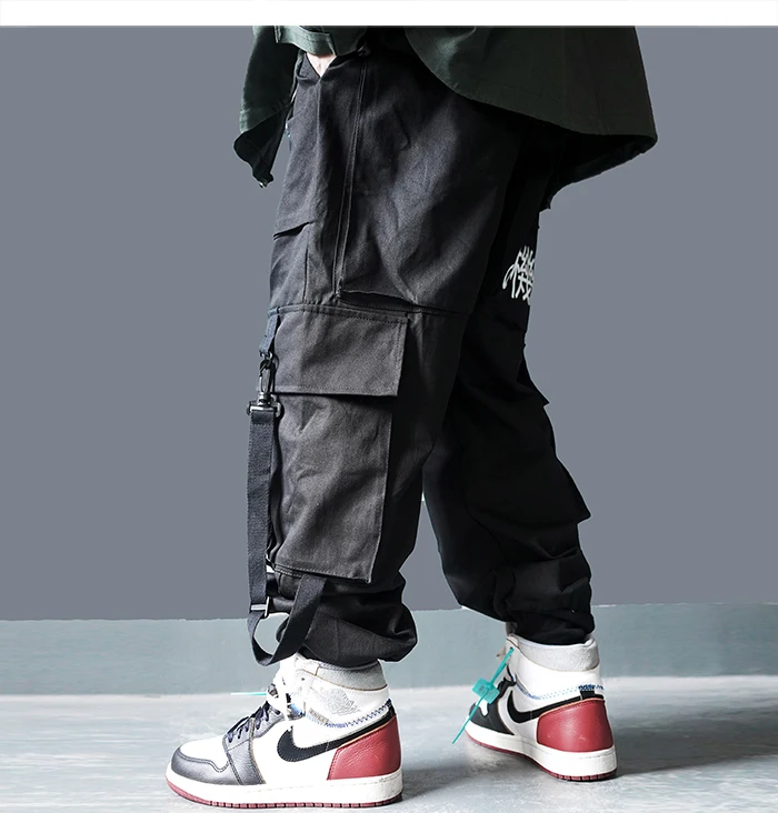 combat trousers 11 BYBB'S DARK Techwear Cargo Pants Men Multi Pockets Hip Hop Casual Streetwear Trousers Joggers Elastic Waist Sweatpants tapered cargo pants