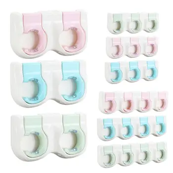 

Mop Broom Holder Wall Mounted Mop Holder Household Adhesive Storage Broom Hanger Mop Hook Racks Kitchen Bathroom Organizer