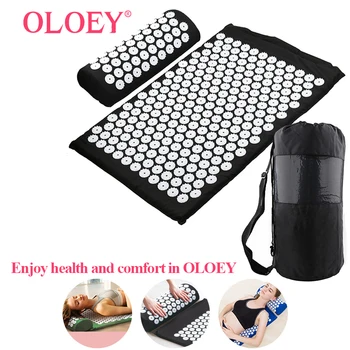 

Acupressure Massage Mat Head Neck Back Foot Massager Pillow Pad Yoga Spike Mat Anti-stress Massage Cushion