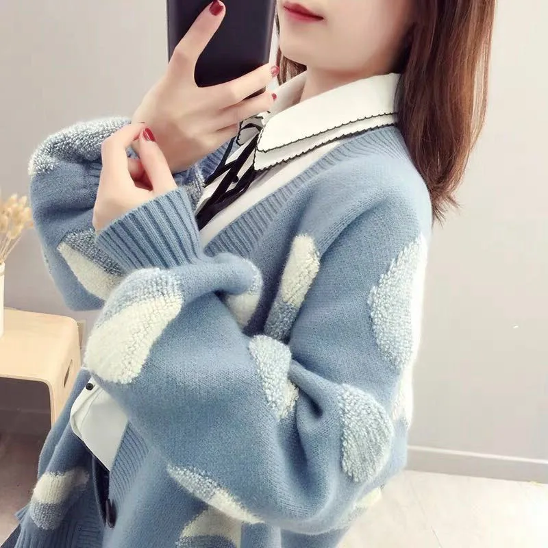 2019 Korean Style Women Sweater Cardigan Women Long Sleeve Knit Sweater Large Size Soft Sweater Ladies Winter Coat Pull Femme