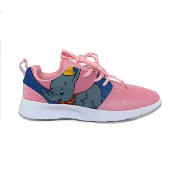 

Cute Flying Elephant Dumbo Women Men's Mesh Soft Lightweight Sport Shoes Breathable Running Shoes