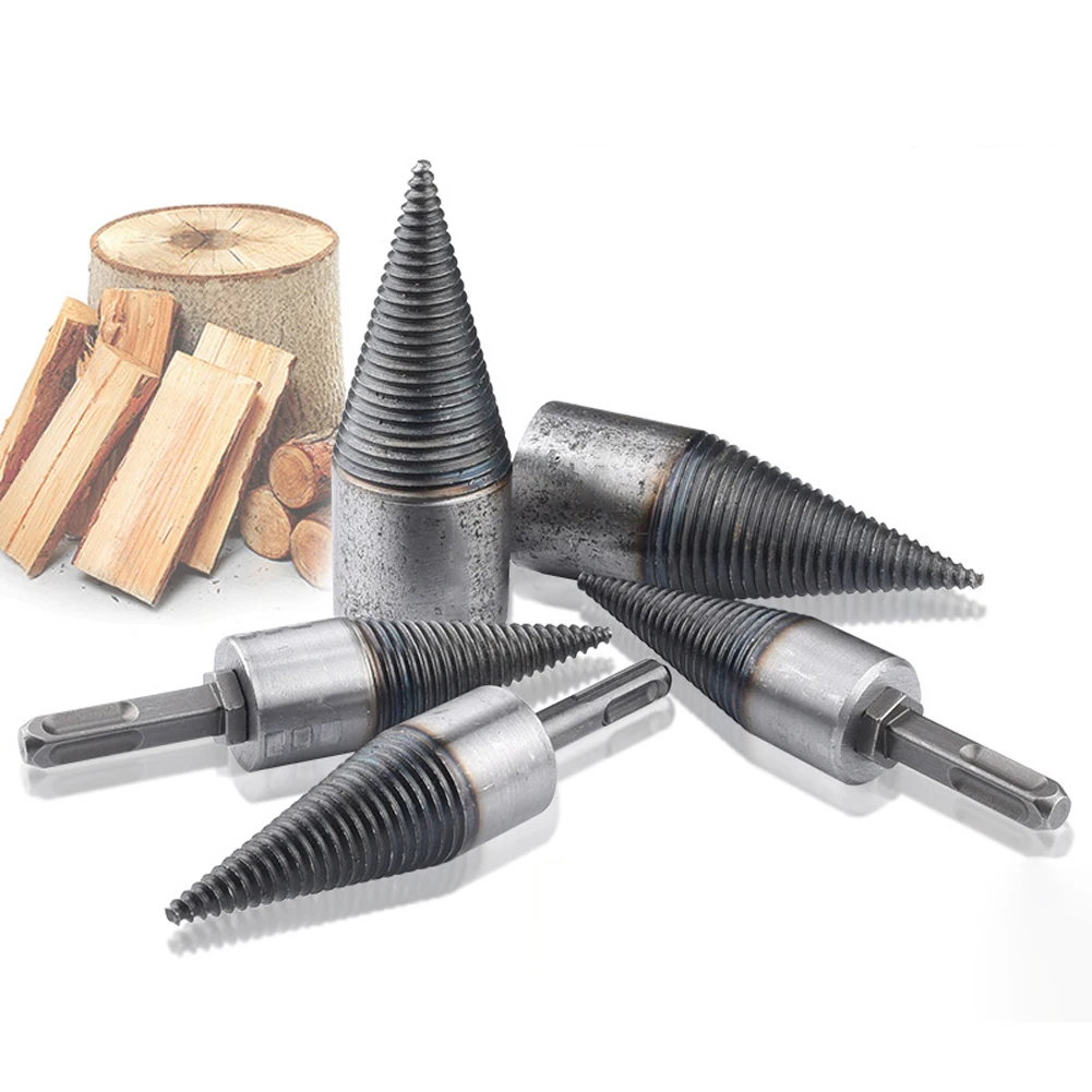 

32mm- 50mm Firewood Splitter Machine Drill Wood Cone Reamer Punch Driver Drill Bit Split Drilling Tools Wood Breaker Tool