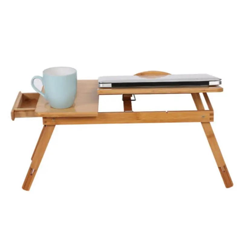 

Hot Sale Mobile Laptop Desk Adjustable Notebook Computer iPad PC Stand Table Tray Bamboo