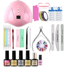 LULAA набор для ногтей, УФ светодиодный светильник, сушилка с 14 шт., набор для гель-лака для ногтей, набор для замачивания, маникюрный набор, электрическая дрель для ногтей, инструменты для дизайна ногтей