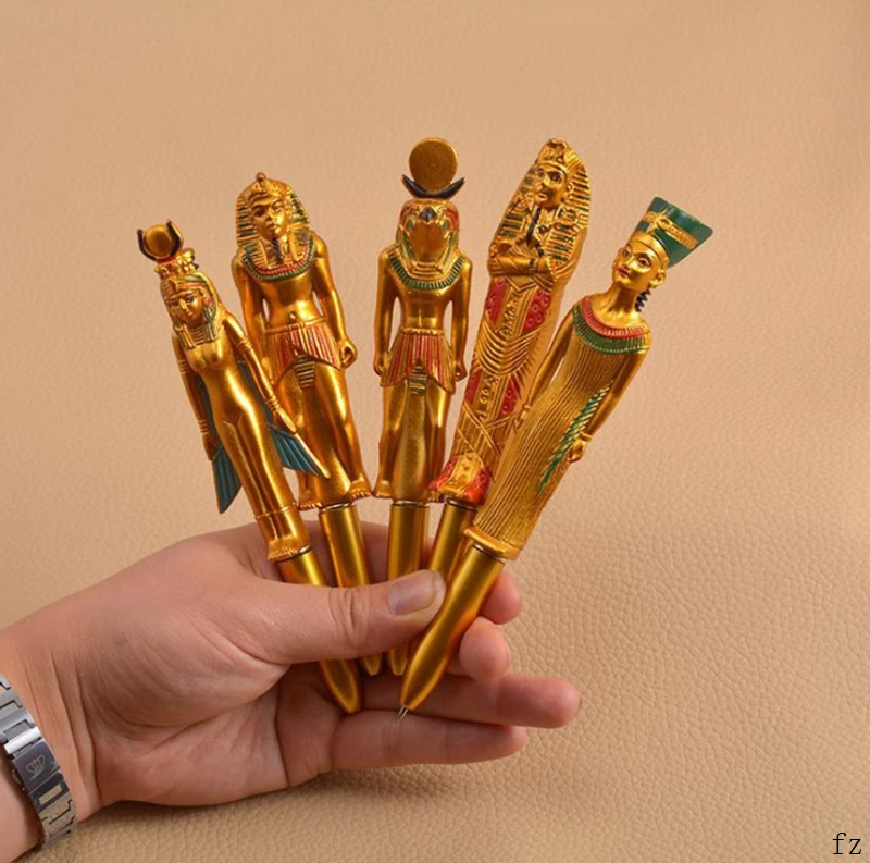 

100 Pcs Craft Ballpoint Pens Ancient Egyptian Characters Shape Pens Ball Pen with Magnetism