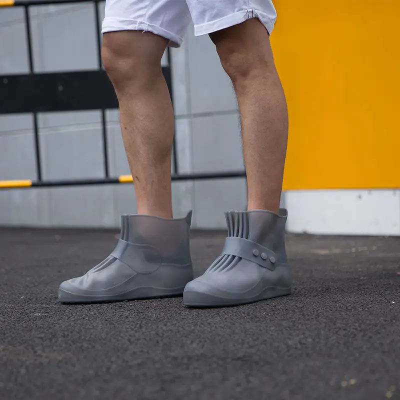 Thicken Shoe Protector Men Waterproof Shoe Covers Blue Overshoes