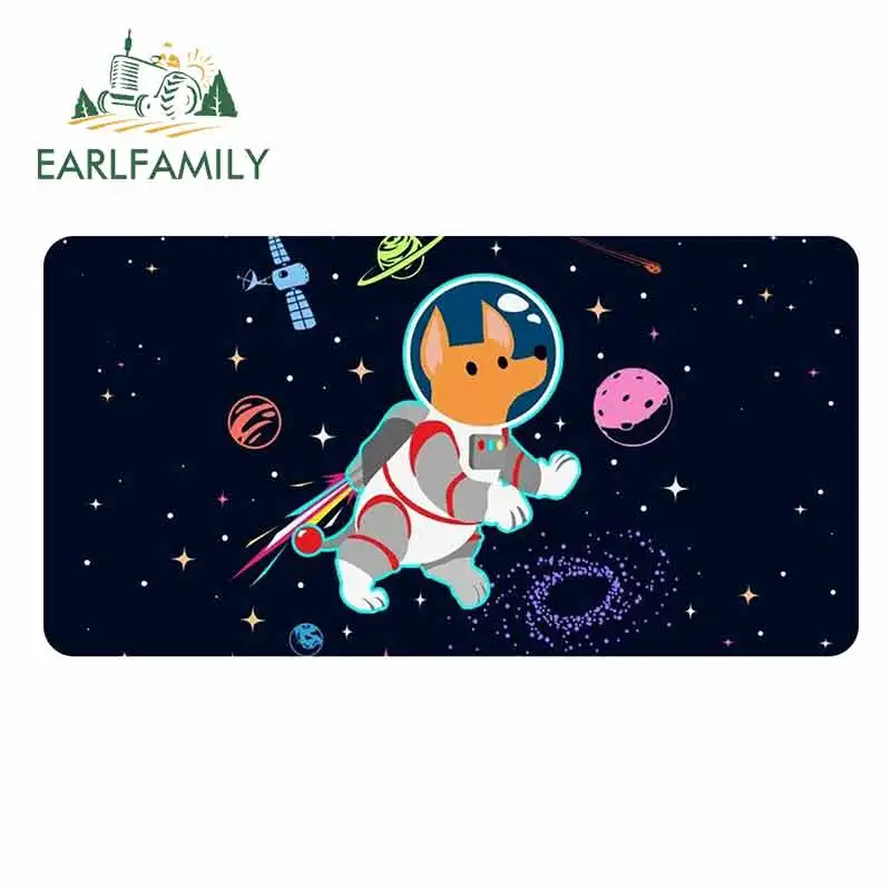 

EARLFAMILY 13 см x 7 см Забавный астронавт собака Стайлинг автомобиля наклейки доска для серфинга тонкая наклейка граффити подходит для фургона ATV SUV украшение