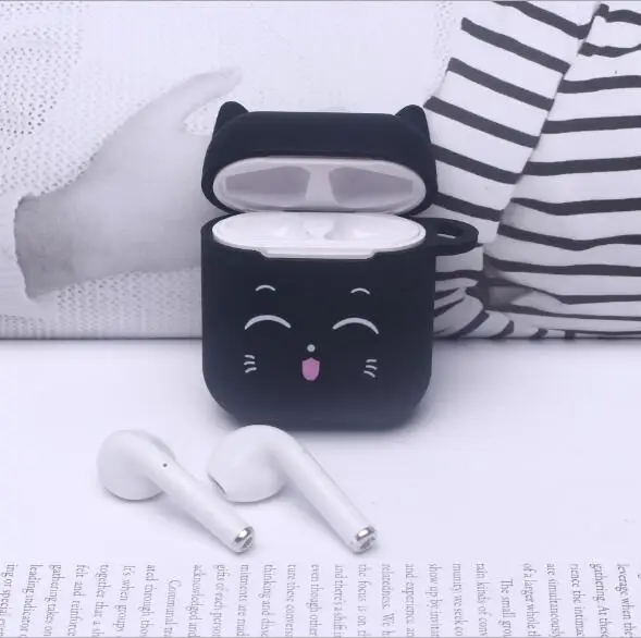 Для Apple AirPods чехол 3D стильная футболка с изображением персонажей видеоигр чип и Дейл Белочка кедровые орехи беспроводная гарнитура чехол для Airpods 2 в виде ракушки - Цвет: D