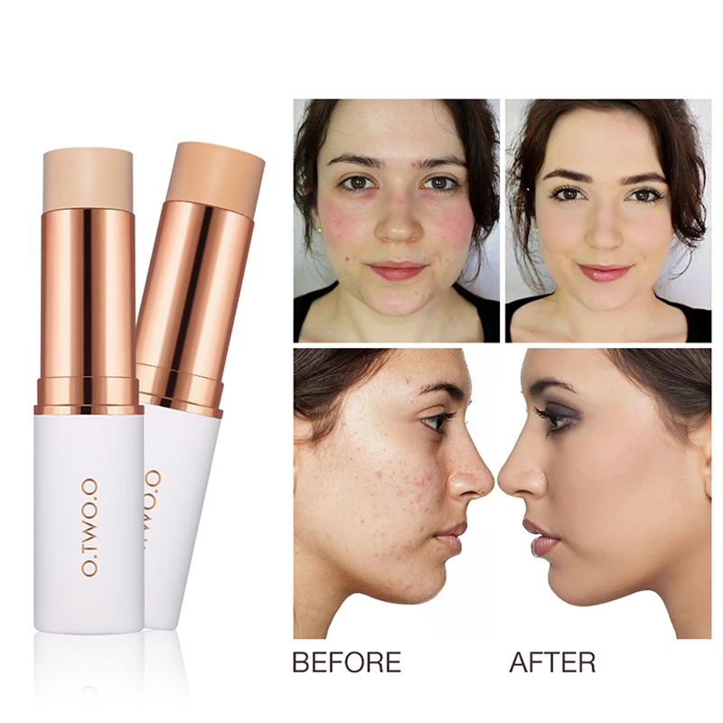 

O.TWO.O Magical Concealer Stick Foundation Makeup Full Cover Contour Face Concealer Cream Base Primer Moisturizer Hide Blemish