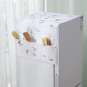

Waterproof Refrigerator Dust Cover With Pocket Storage Bag Washing Machine Dustproof Hanging Bag Storage Bag