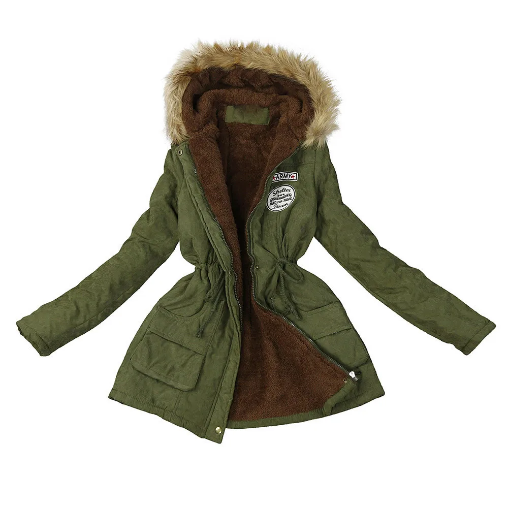 

2019 Winter Coat Women Warm Long Coat Waist And Cashmere Fur Collar Hooded Jacket Winter Parka Outwear