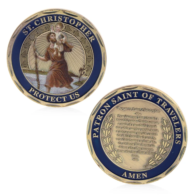Патрон Святого Кристофера, памятные монеты для украшения дома, подарки, высокое качество и бренд