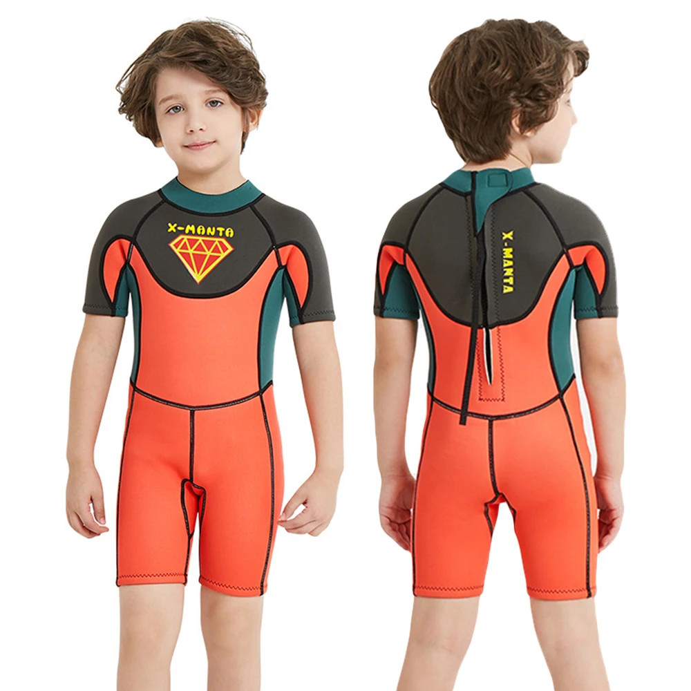

Wetsuit Neoprene Boy 2.5MM Children Rash Guards Swimming Windsurf Surf Kitesurf Kids Scuba Diving Clothes Bathing Suit Swimsuit