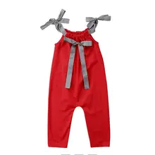 Детский комбинезон; летняя одежда для детей; Модный комбинезон без рукавов для девочек