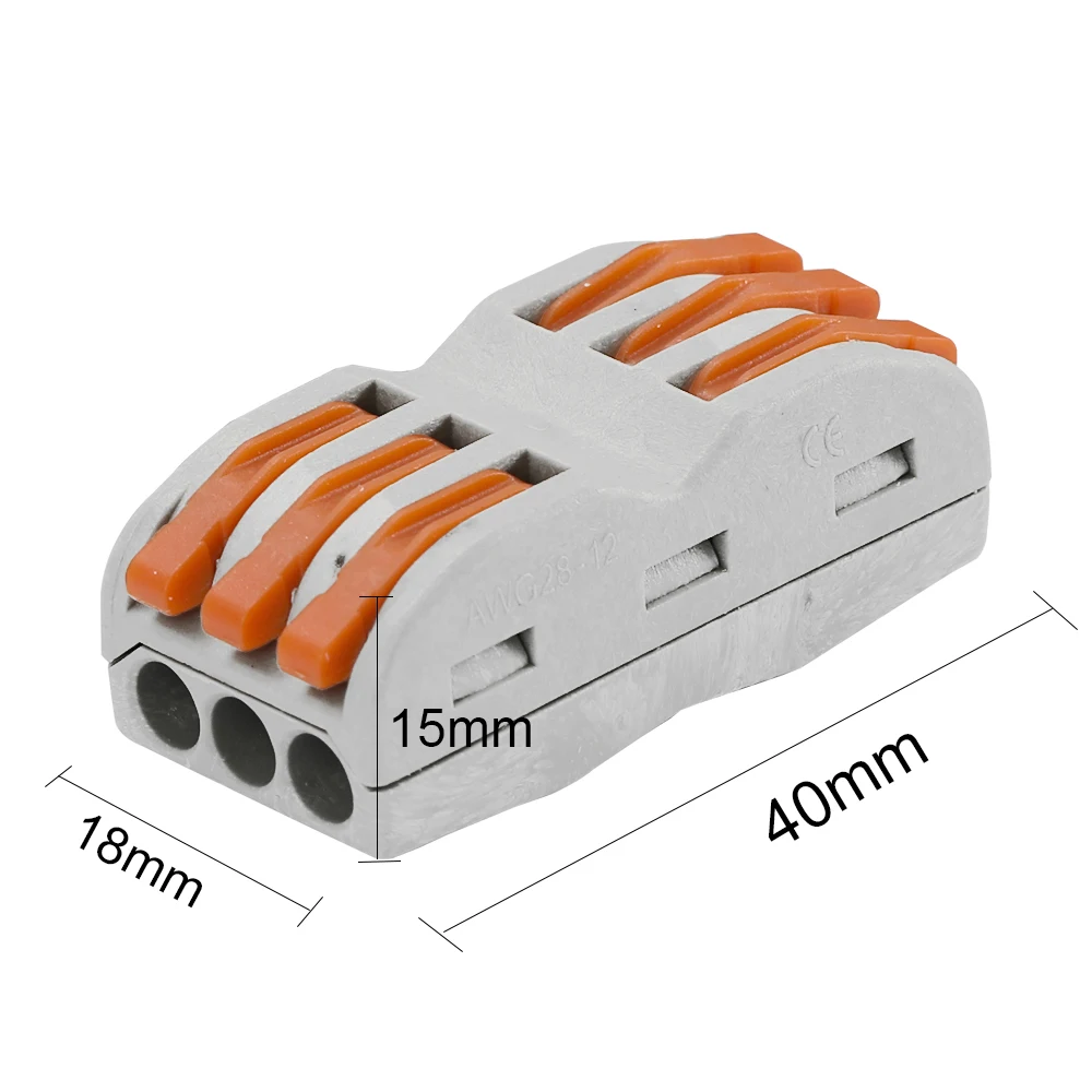 

Hot 9pcs 6-Way SPL-3 Universal Cable Connector Box Set Household Mini Fast Electric Wire Connectors Kit Quick Install Terminals