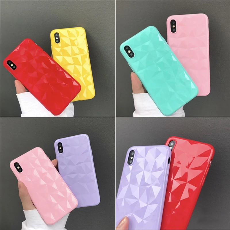 Чехол для iPhone 6 6S Plus 7plus iphone 7 10 мягкий ТПУ чехол карамельных цветов с 3D алмазным
