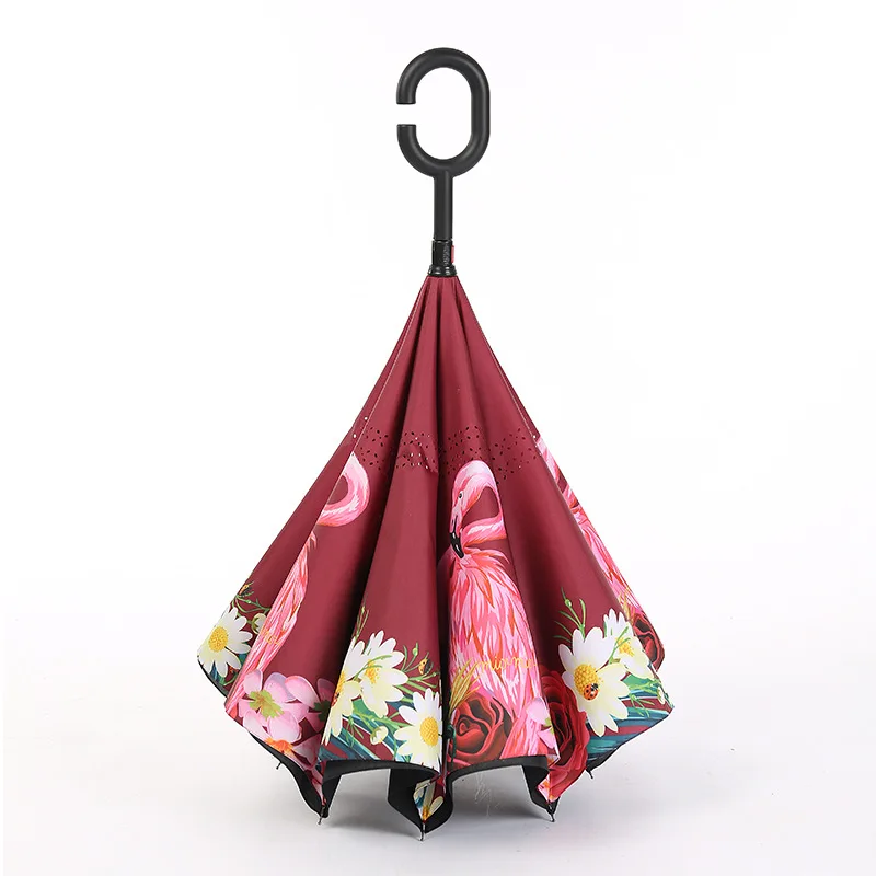 

Customizable Logo Umbrella Advertising Umbrella Parasol Creative Gift Umbrella Double Layer Car Reverse Umbrella Manufacturers W