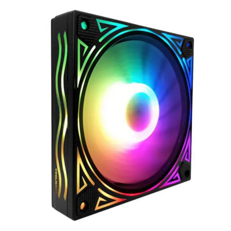 RGB Вентилятор охлаждения шасси настольного компьютера бесшумный волшебный цвет меняющий вентилятор с контроллером