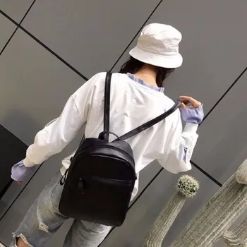 

Backpack 2020 new Korean schoolbag solid color waterproof travel backpack anti theft backpack