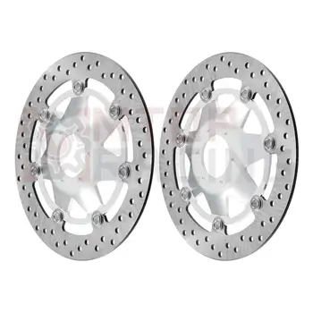 

1 Pair Front Brake Disc for Honda GL1800 Goldwing 2001-2015 Silver Brake Rotors 2002 03 04 05 06 07 08 09 2010 2011 2012 2013 14