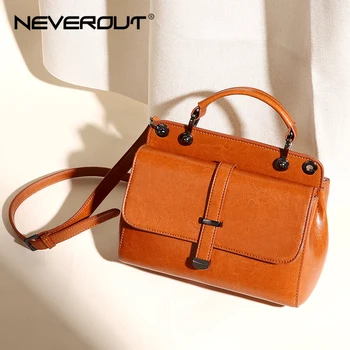 

NEVEROUT 2019 Summer Women Bag Split Leather Messenger Bags Solid Bags for Women Small Shoulder Sac Crossbody Travel Vintage Bag