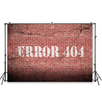 

HUAYI red brick wall photogrpahy backdrop error 404 themd photo background girl boy adult portrait photo booth shooting D-5987