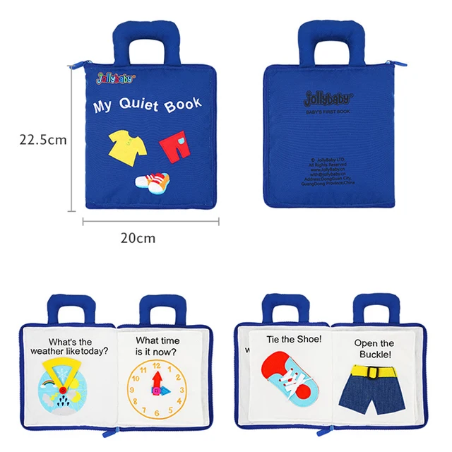 Boys And Girls 1-6 Montessori Education Tear Soft Cloth Books Children Hands-on Exercise Puzzle Portable Busy Cloth Book Toys 2