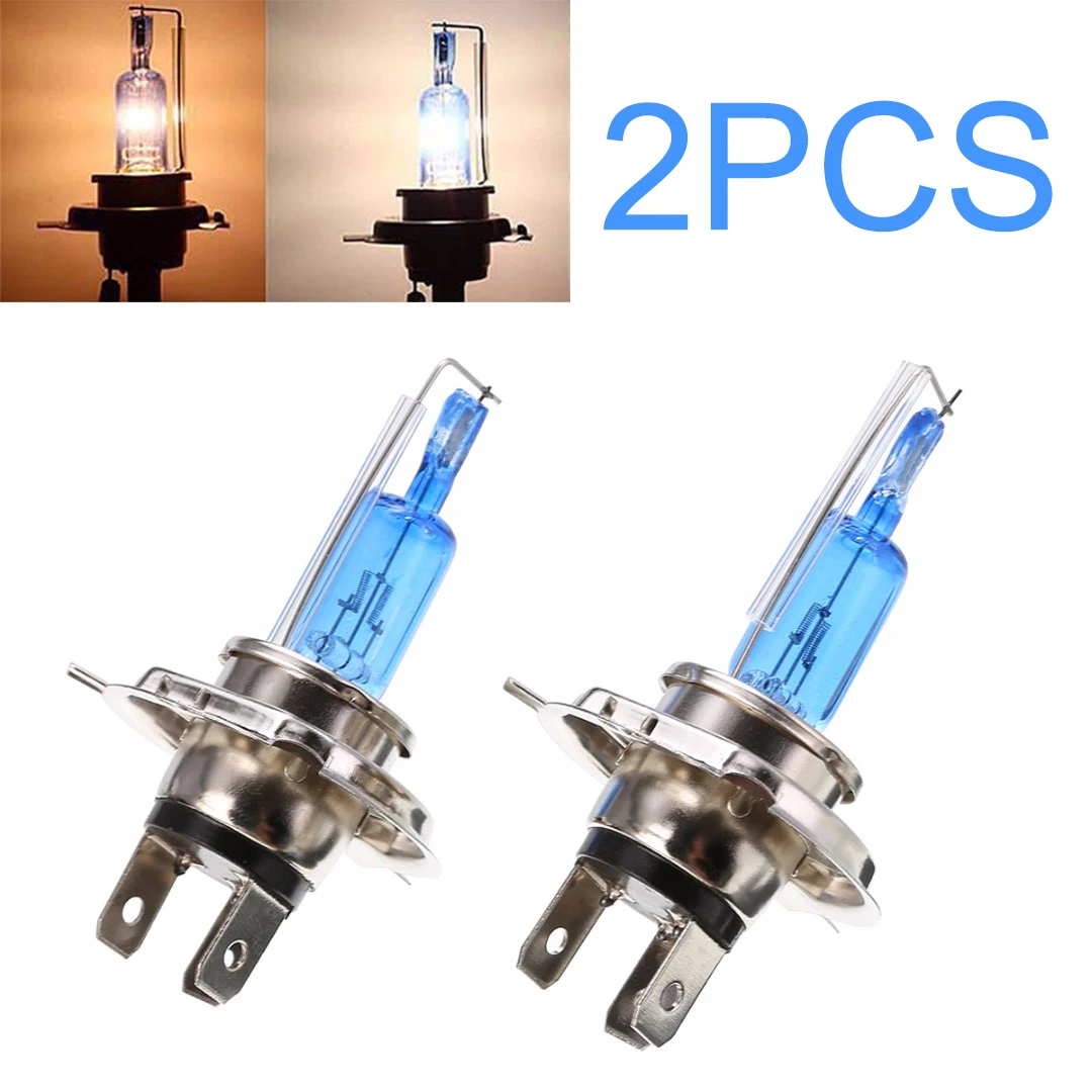 2pcs Car Light H4 12V 35W Auto HID Headlight Light Lamp Bulb White High Power Bulb