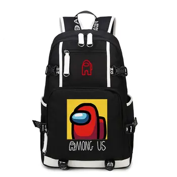 

Game Among Us Backpack Cosplay Canvas Bag Schoolbag Travel Fashion Mochilas
