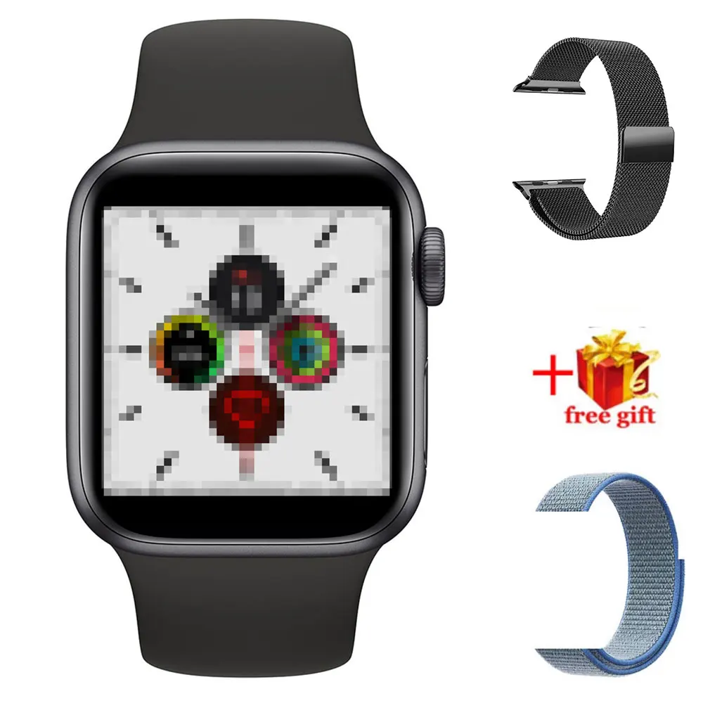 T200 Black T200 Bluetooth Смарт часы серии 5 IWO 11 монитор сердечного ритма Smartwatch 40 мм чехол для Android Apple телефон Relogio Inteligente - Цвет: T200 Black