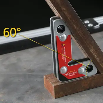

Welding Locator Strong Magnetic NdFeB Silver Black Holder Handheld Tool Repairing Magnetic Locator Multi Angle Positioner DIY