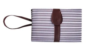 Beige Детская портативная Узорчатая Пеленка, сумка, складные простыни, Водонепроницаемый пеленальный коврик для новорожденных, туристический коврик для ухода за ребенком - Цвет: Beige