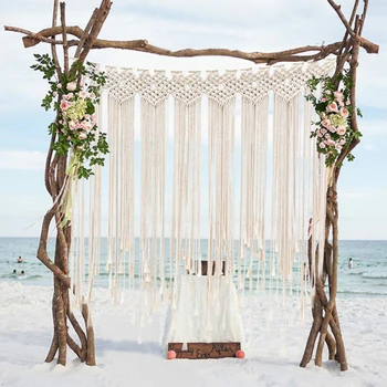 

Macrame Hanging Tapestry Wall Decoration Room Divider Wedding Backdrop