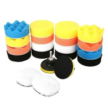 22 pièces voiture polissage cire éponge roue polissage disque Kit ensemble 3 pouces M10 éponge disque tampon pour voiture polisseur polissage polissage Auto