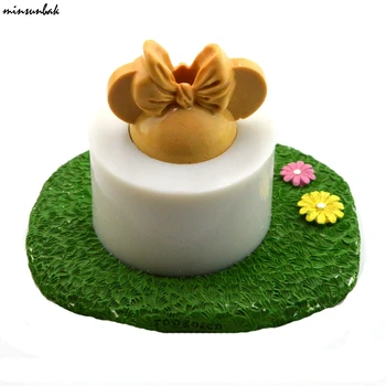 

minsunbak Cute Elephant Mouse Head DIY Silicone Straw Cover Mold Sugarcraft Handmade Epoxy Mold