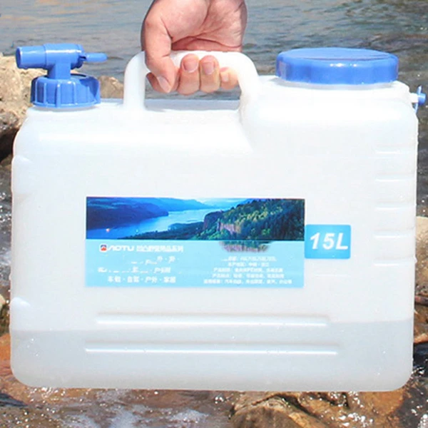 15L Outdoor Camping Water Carrier Container with Water-tap /& Leak Proof Lid