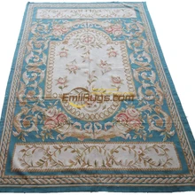 wool aubusson rugs For Living Room Pattern Natural Square