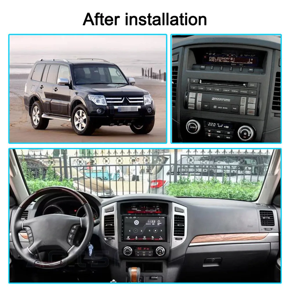 DSP Android 10 Carplay Автомобильная фотография для Mitsubishi Pajero 4 2006 + Автомобильное Стерео
