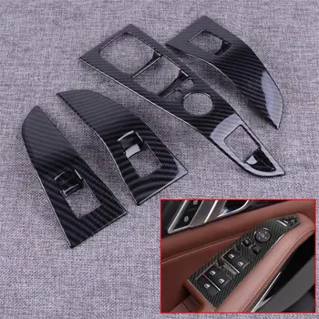 

Car ABS Carbon Fiber Style Window Lift Switch Button Trim Frame Fit for BMW X5 G05 X7 G07 2019