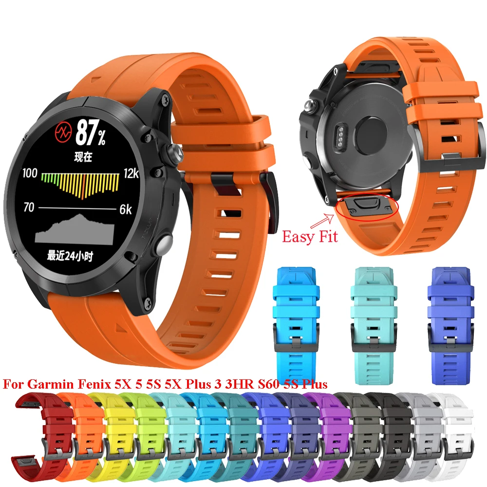 26 22 20 мм ремешок для часов Garmin Fenix 5X 5 5S Plus 3 HR Forerunner 935 часы быстросъемные