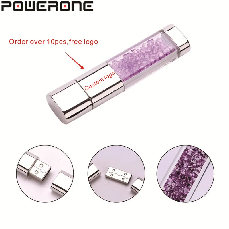 Металлический USB флеш накопитель POWERONE 4 ГБ 8 16 32 64 ГБ|USB флэш-накопители| |