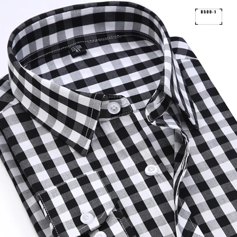 DAVYDAISY Новое поступление Высококачественная Мужская рубашка хлопок с длинным рукавом мужские рубашки в клетку Повседневная деловая рубашка бренд DS344