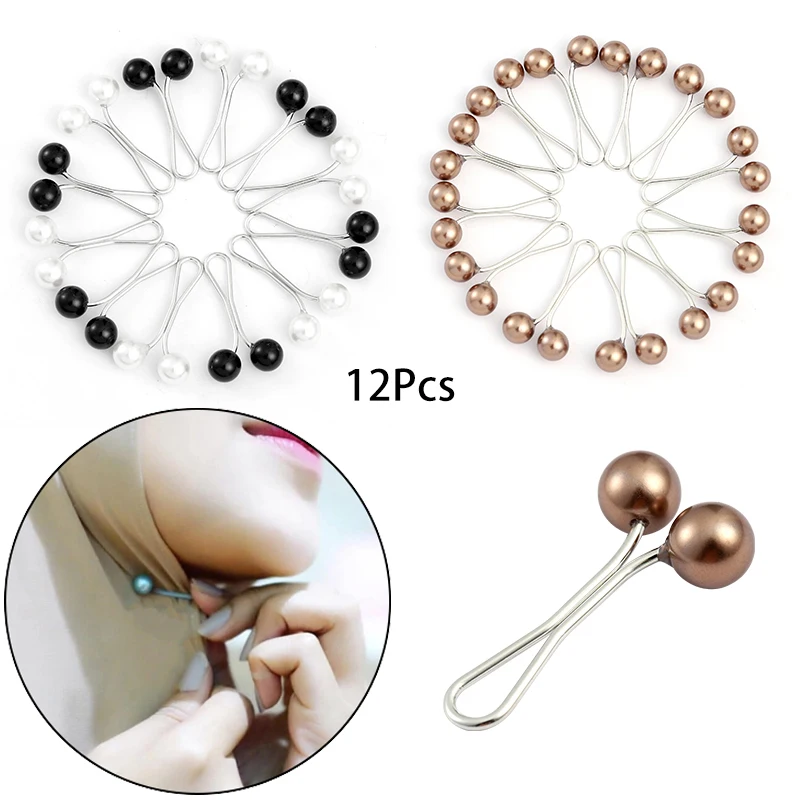 30Pcs/Set Crystal Ball Brooch Pin Muslim Hijab Scarf Pins Clip Wedding Pins  For Women Hijab Anti Exposure Pins Brooch Woman - AliExpress