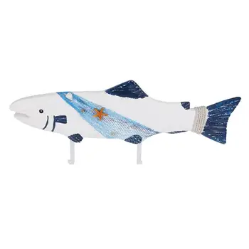 

1PC Fish Shape Creative Mediterranean Style Heavy Duty Hooks Hanger Hooks Clothes Hooks for Office Home Decoration