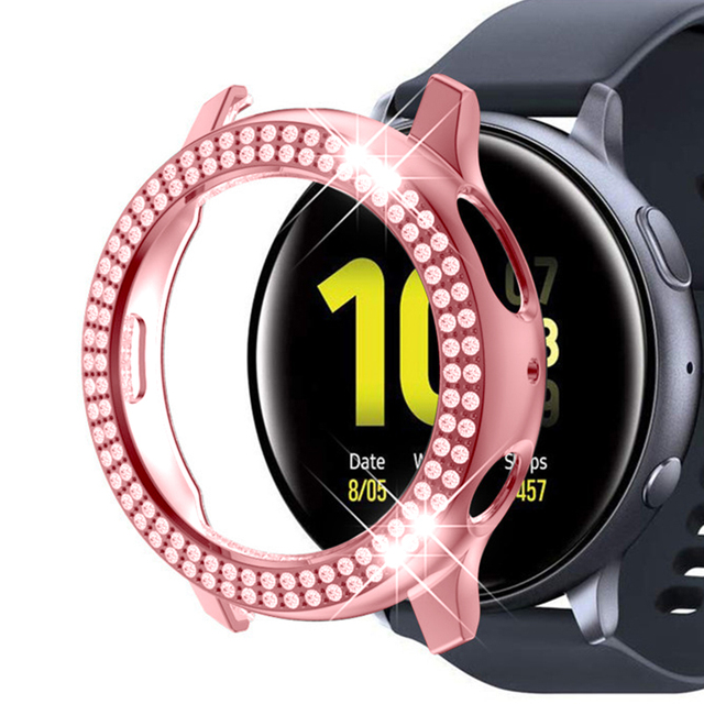 Diamond Case For Samsung Galaxy Watch Active 2 40mm 44mm Bumper Protective cover For Active 1 Smart Watch Accessories